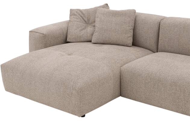 Goossens loungebank lago bruin stof - 8252191-{merk}-lago-bank-stof-bruin-06